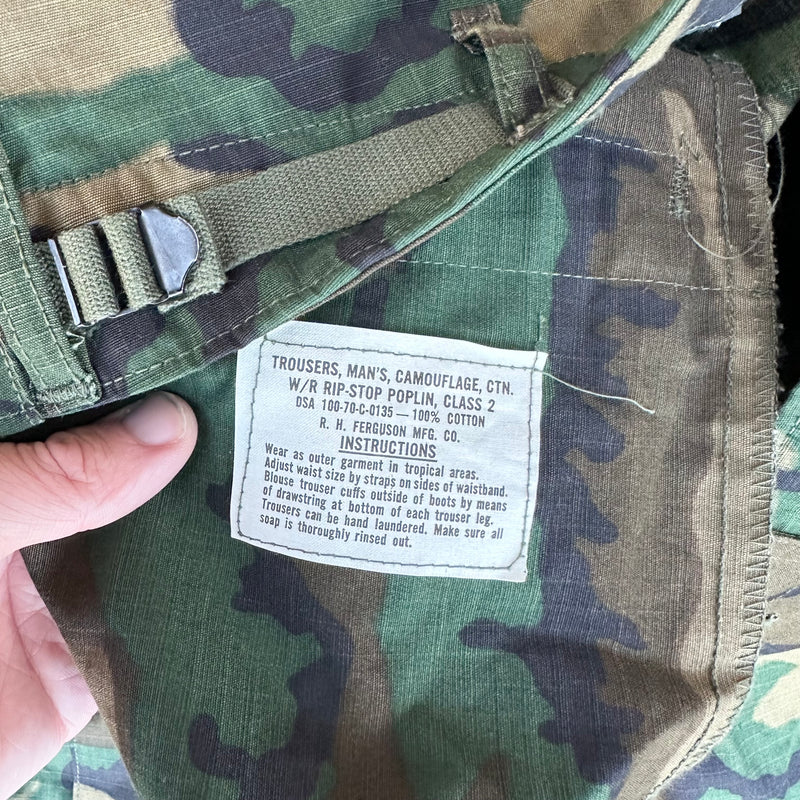 1970’s Vietnam War Deadstock ERDL Camo Jungle Pants Medium Short