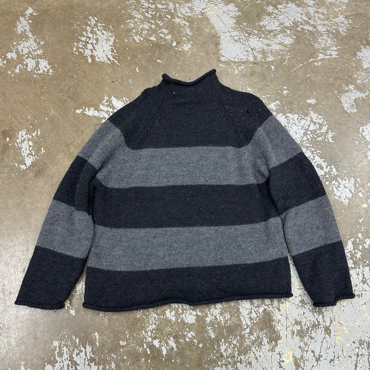 1990’s J Crew Wool Striped Roll Neck Sweater XL