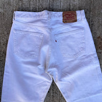 1990’s MiUSA White Levi’s 501 Denim Jeans 33” x 31”