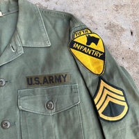 1960’s US Army Fifth Infantry Patched Fatigue Shirt Large