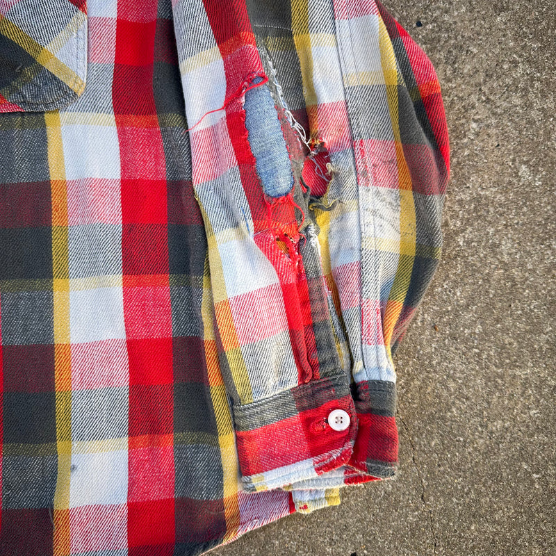 1950’s Big Mac Penney’s Plaid Cotton Flannel Shirt XL