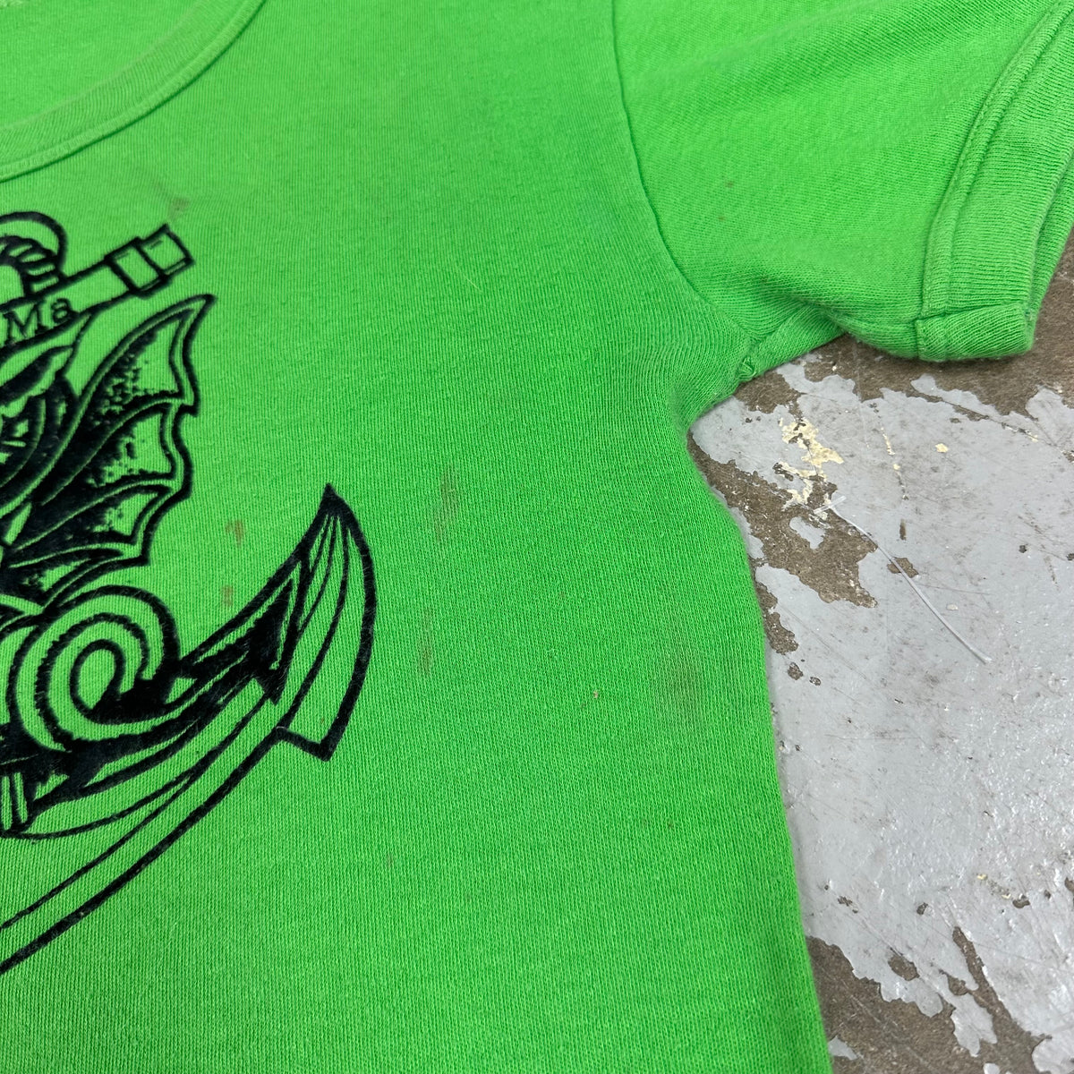 1960’s/70’s French 8th Marine Parachute Regiment Flock Print T-Shirt Small