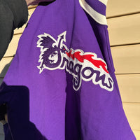 1970’s Medalist Sand Knit West Dragons Purple Nylon Warm Up Jacket Size 38