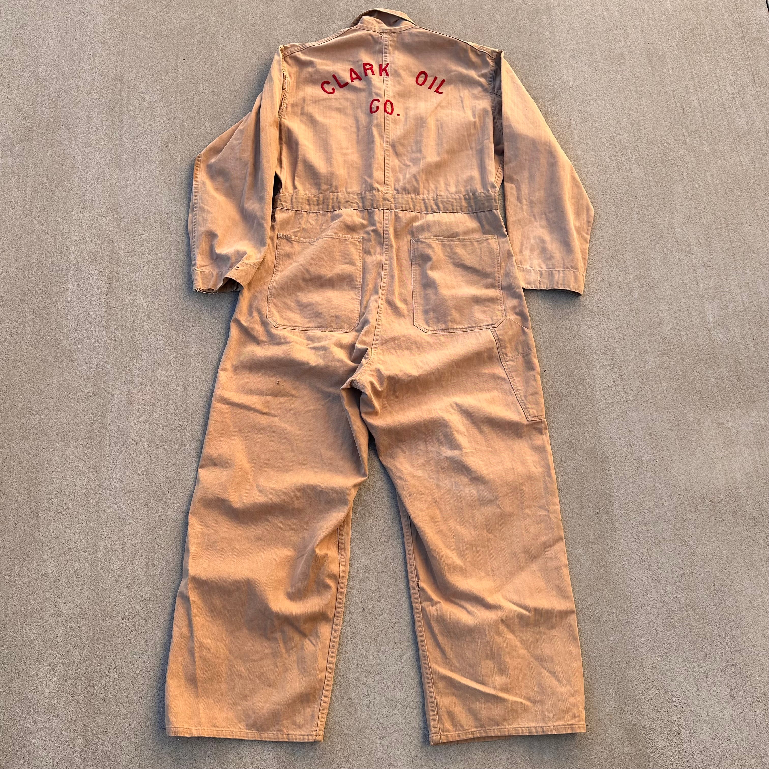 1940's/50's Tate MFG Embroidered HBT Gas Station Coveralls