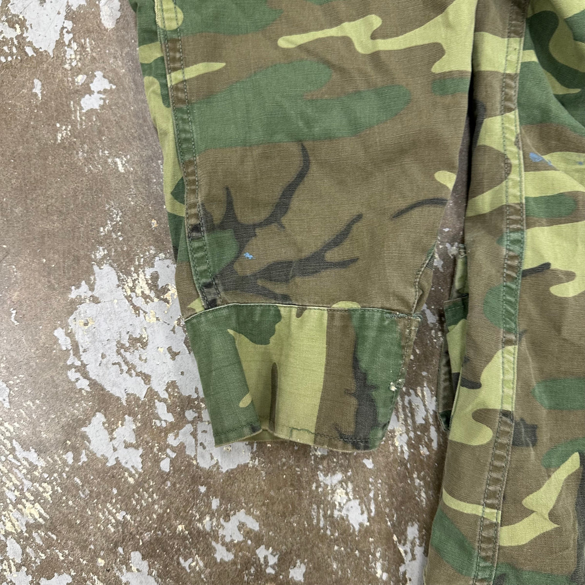 1960’s Vietnam War Poplin ERDL Camo Jungle Jacket Medium Regular