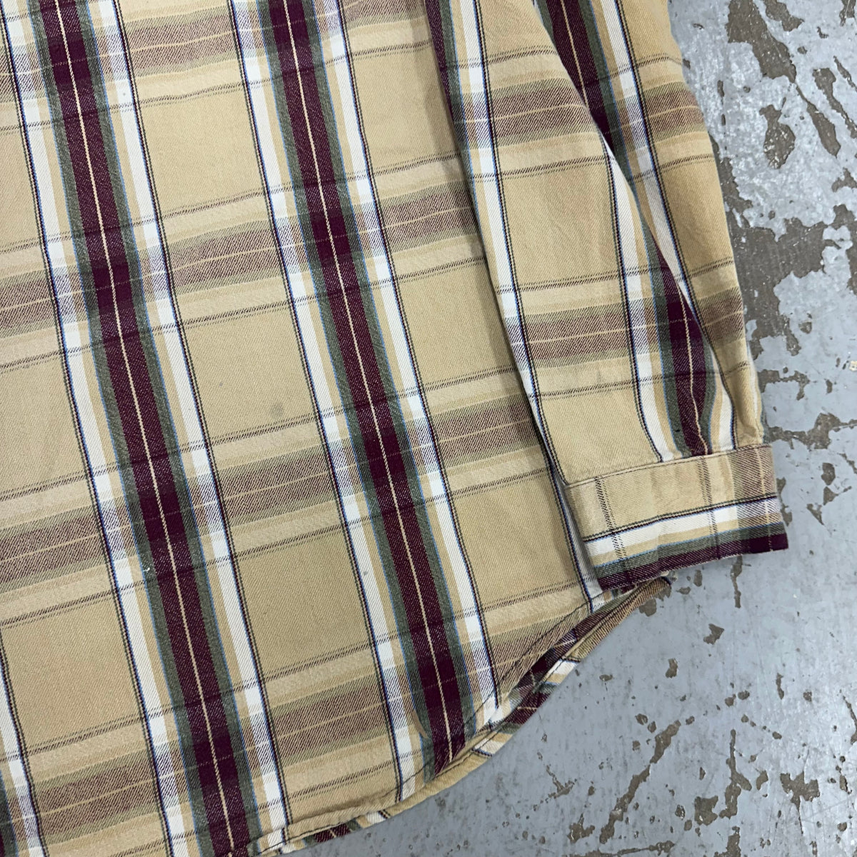 1970’s/80’s Five Brothers Plaid Cotton Flannel Shirt XL