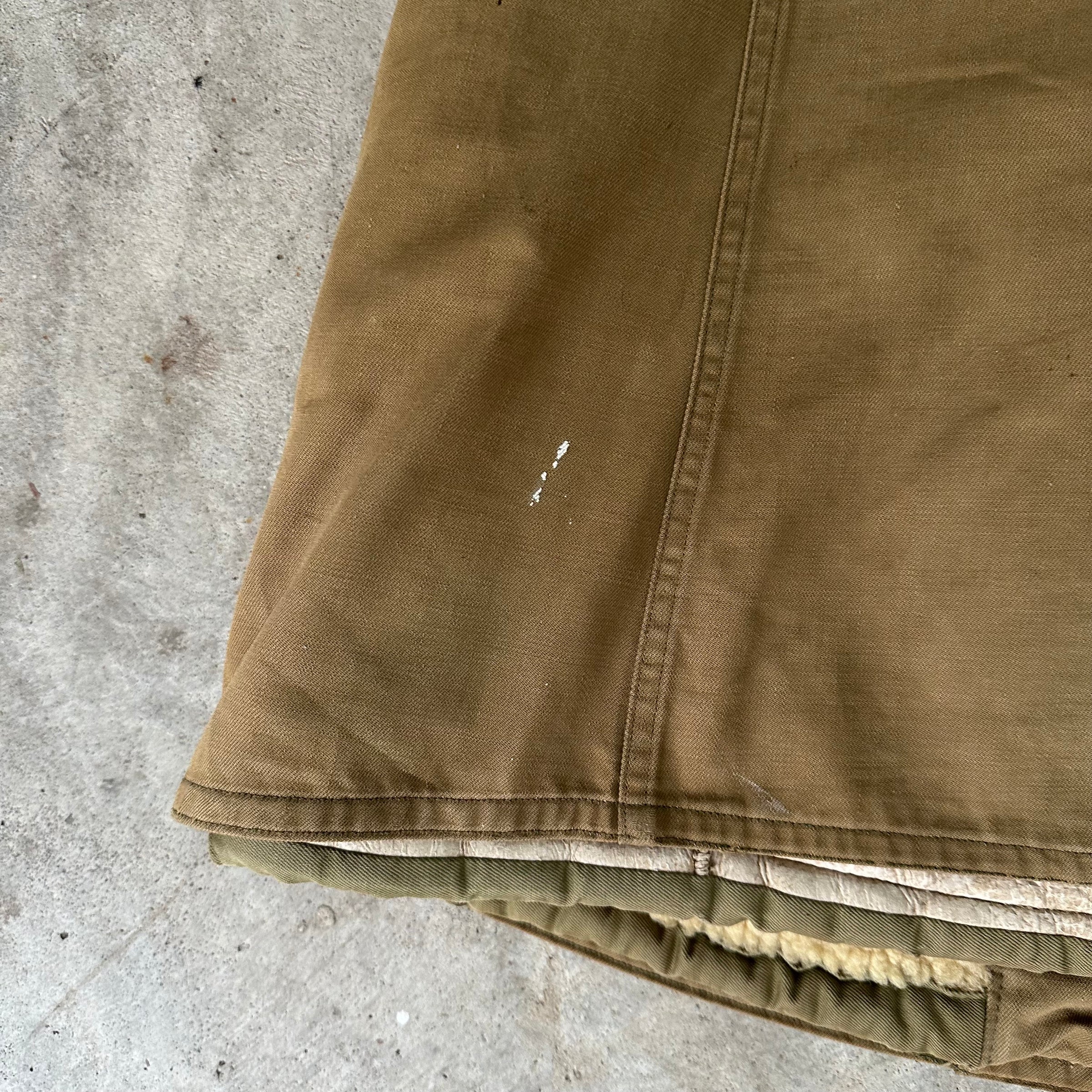 1940’s WWII US Army Sheepskin Lined Parka Type Overcoat Size 40