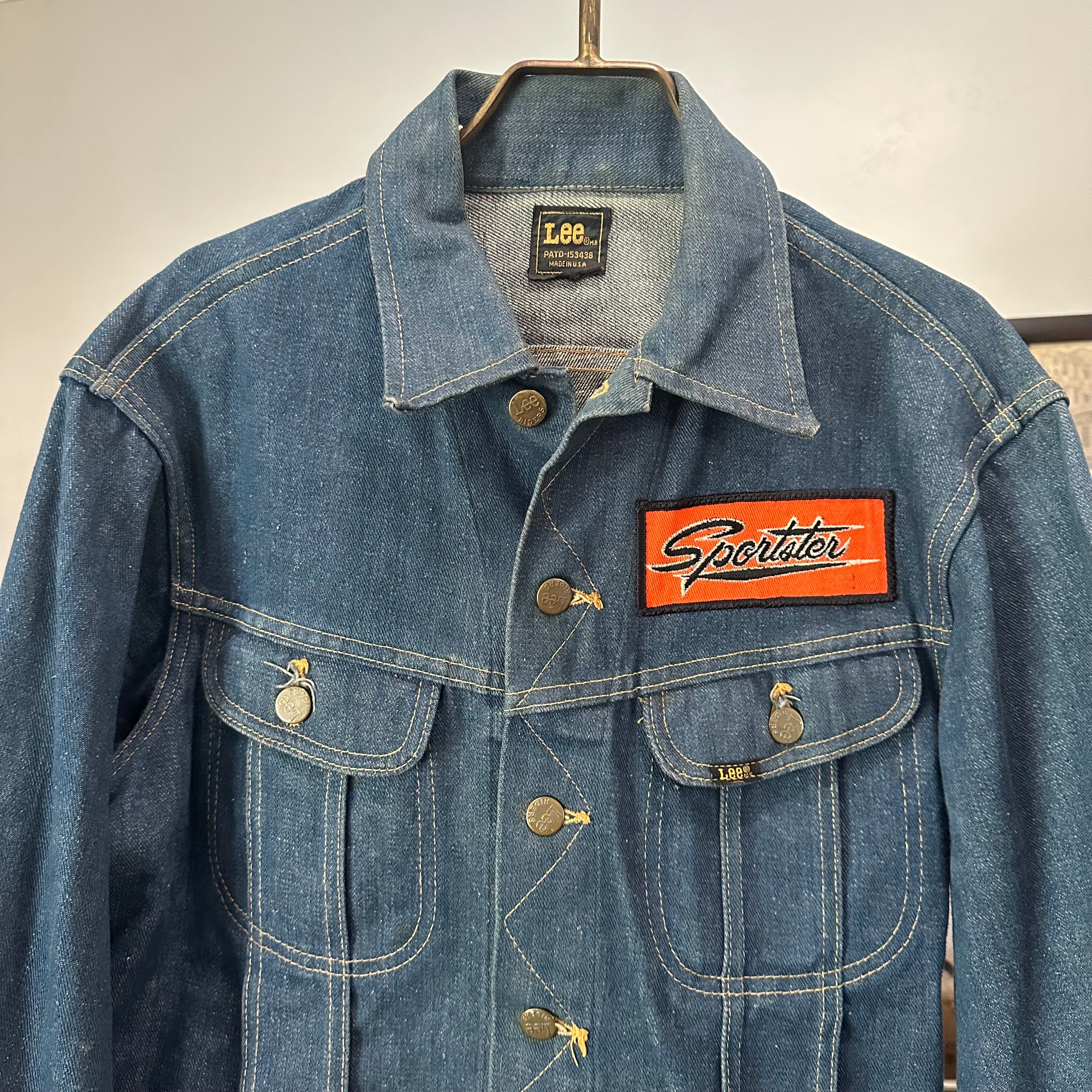 1970’s Deadstock/Mint Lee 101J Denim Jacket With Harley Davidson Patches
