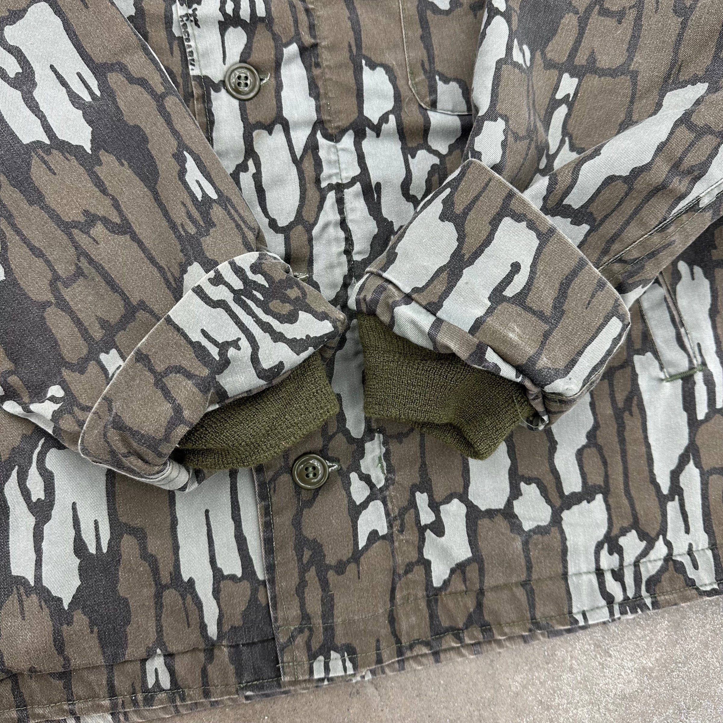 1980’s Trebark Camo A-2 Deck Jacket Large