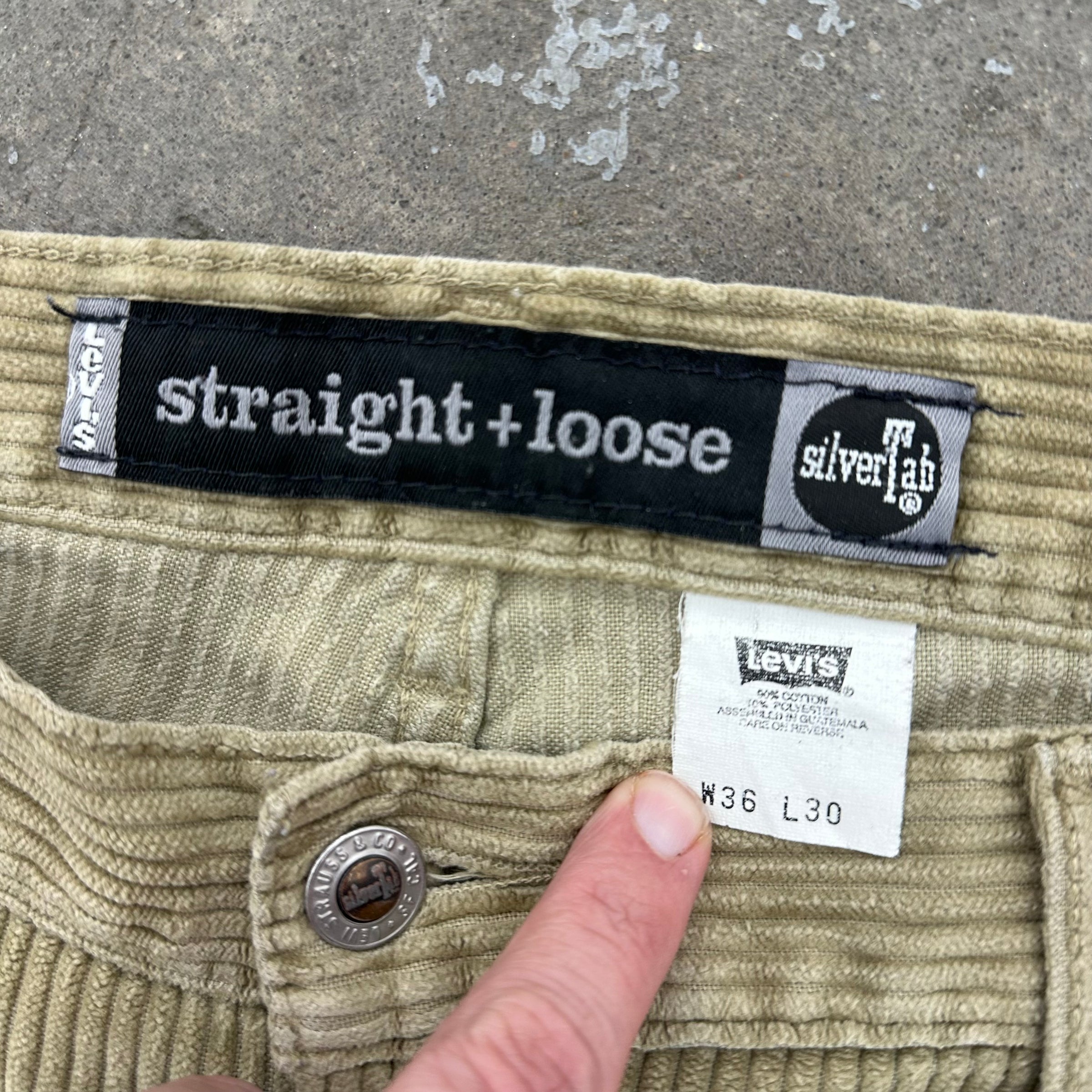 1990’s Levi’s Silvertab Straight Loose Corduroy Pants 38” Waist