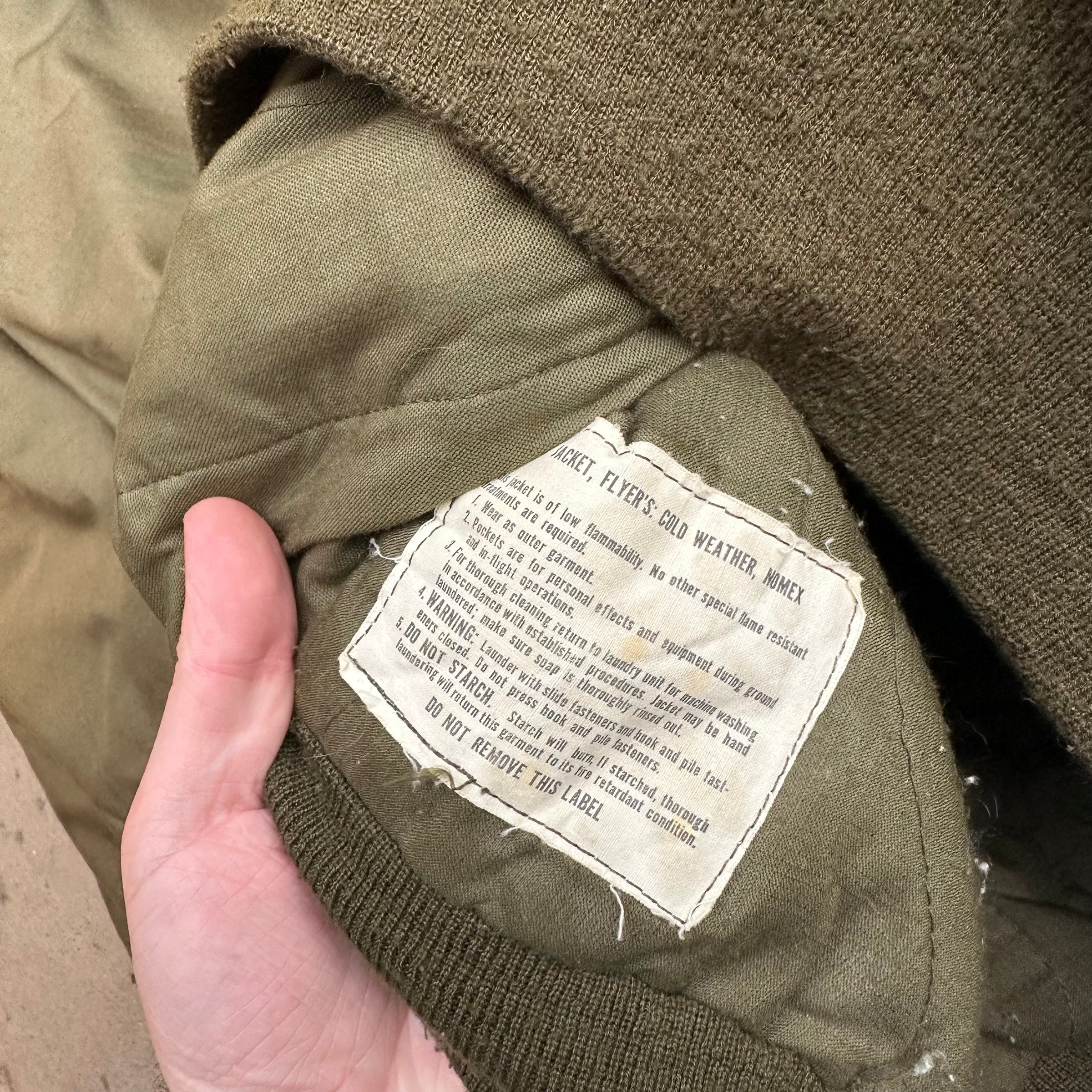 1970’s US Army Patched Nomex Flying Jacket Large