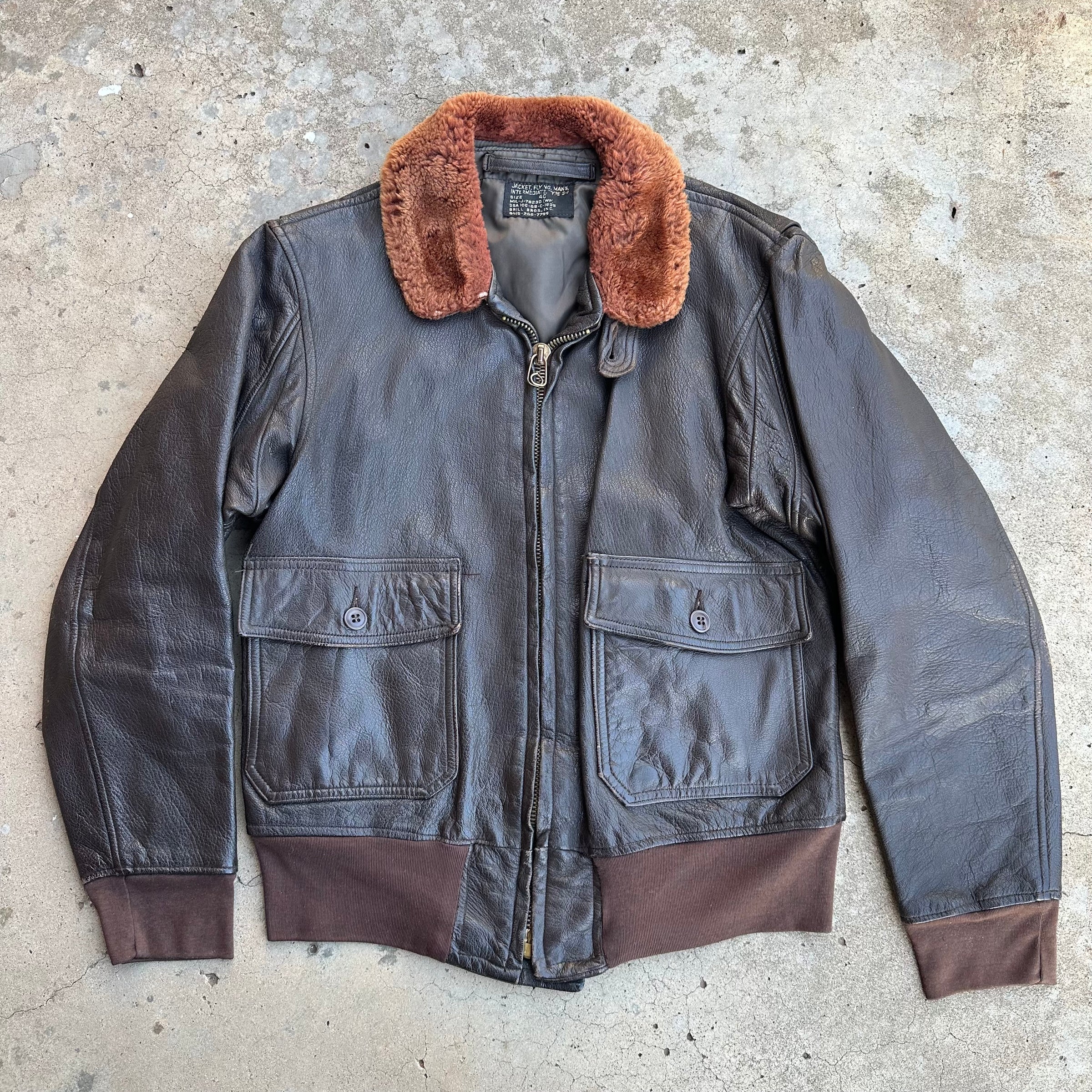 1960’s USN G-1 Leather Flight Jacket Size 40
