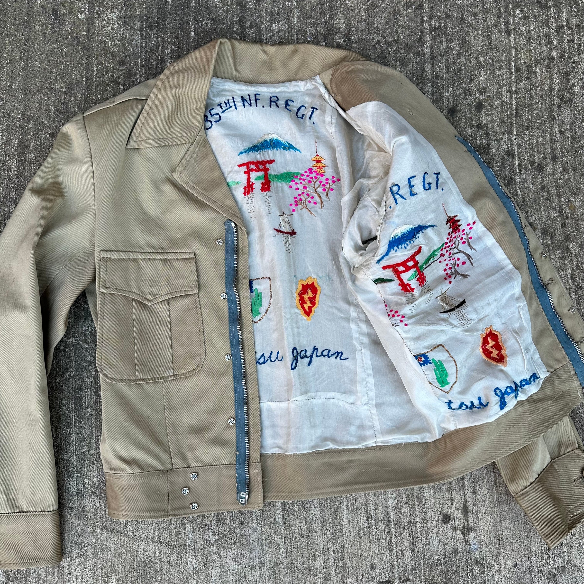 1940’s Tailor Made 35th Infantry Regiment Souvenir Ike Jacket