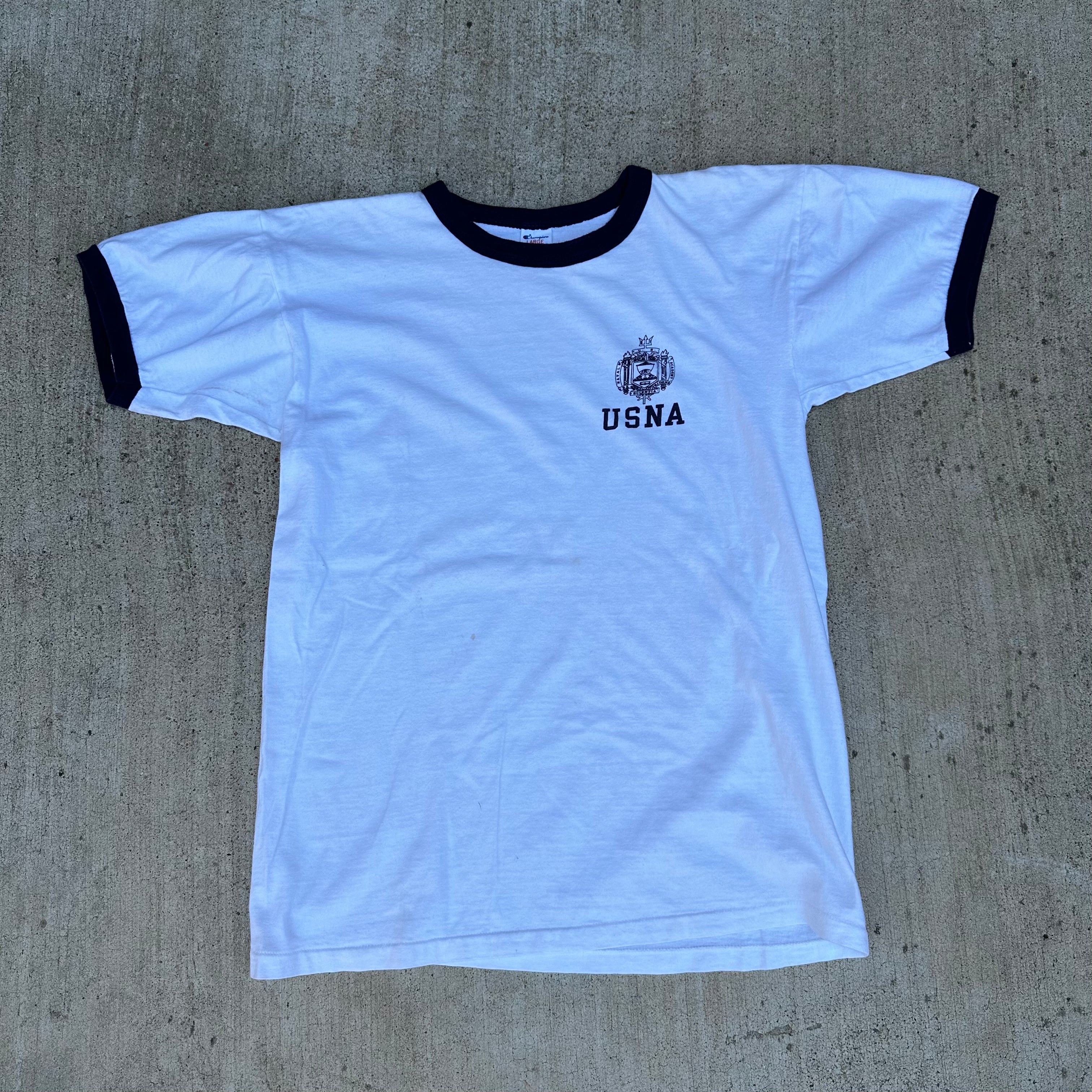 1980's US Naval Academy Champion Ringer T-Shirt S/M – Little Chum
