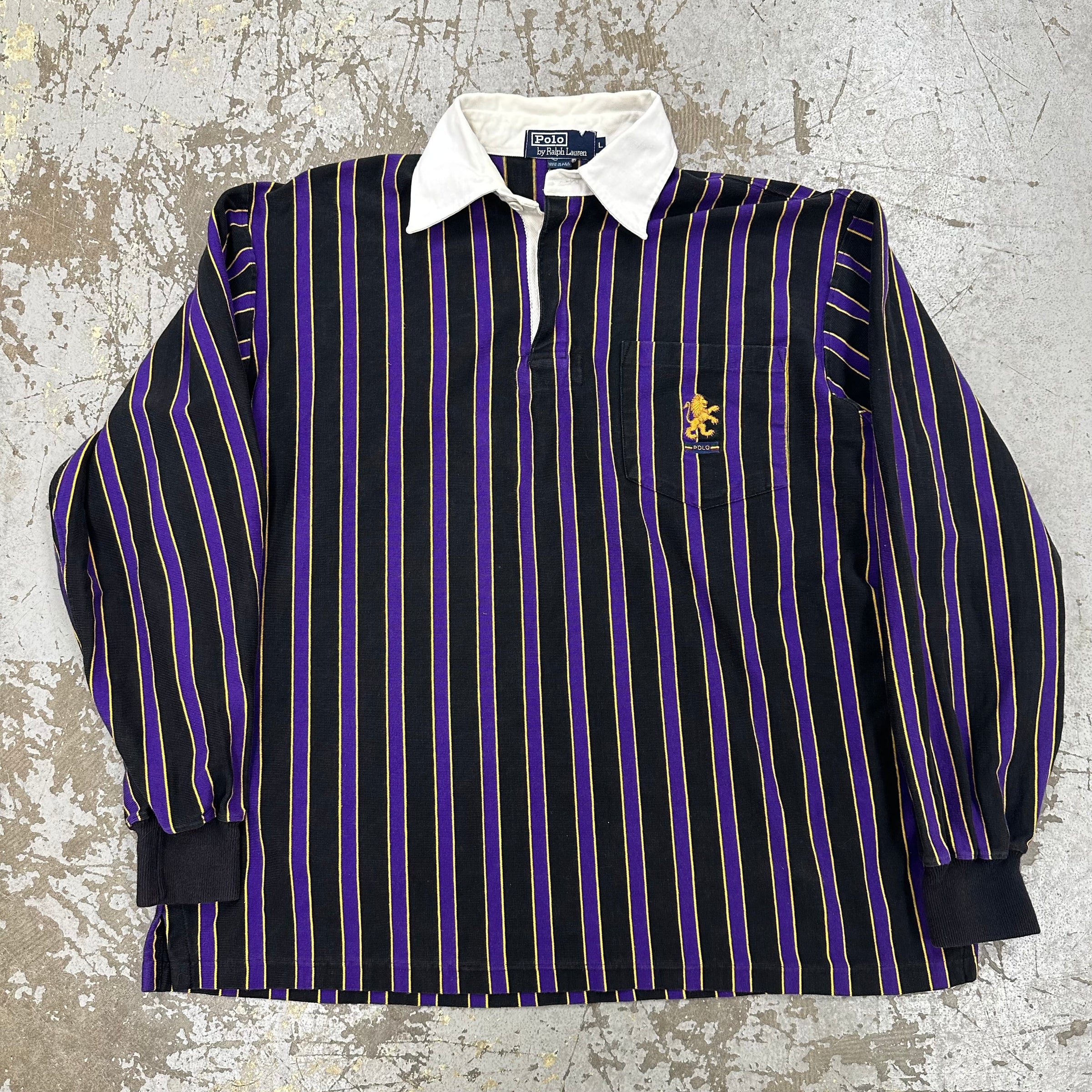 1990’s Polo Ralph Lauren Striped Rugby Shirt Large