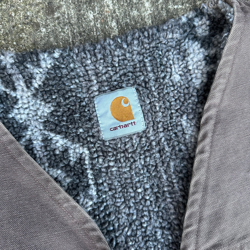 80’s/90’s Carhartt Aztec Sherpa Lined Brown Canvas Vest XL/XXL