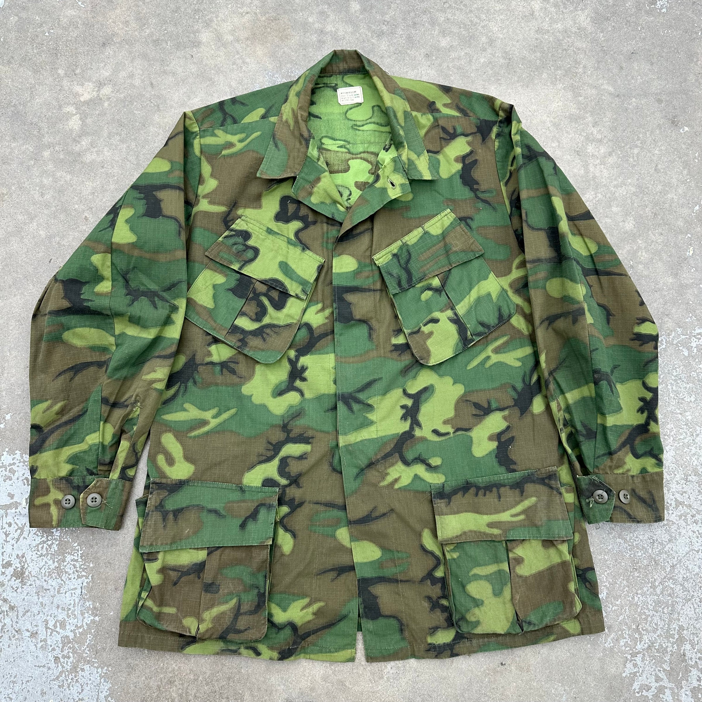 1960’s Deadstock ERDL Camo Jungle Jacket Medium Regular