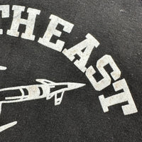 1960’s Northeast Rockets Flock Print Black Crewneck Sweatshirt Small