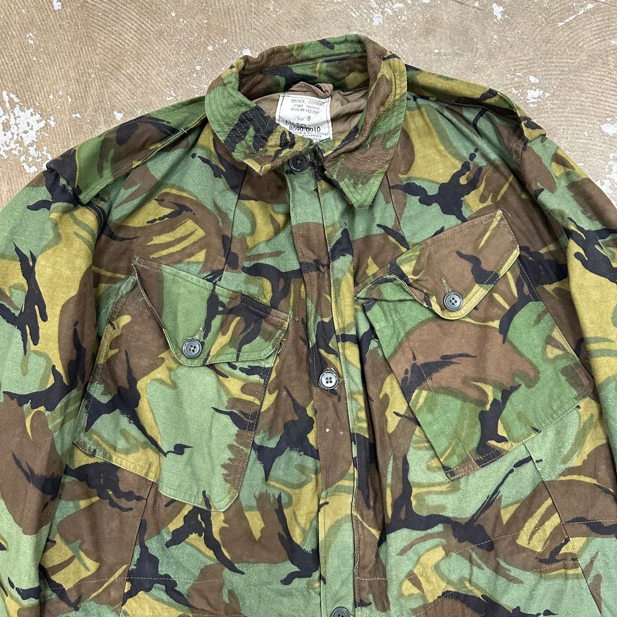 1960’s Deadstock British Military 1960 Pattern DPM Camo Combat Smock Size 8