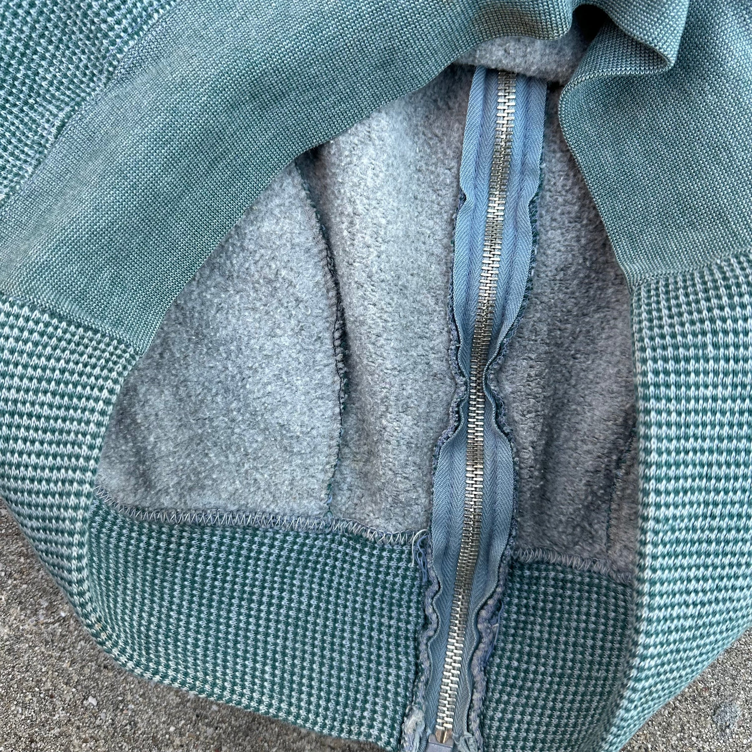 1940’s St Michael Sportswear Herringbone Cotton Full Zip Sweatshirt Size 40