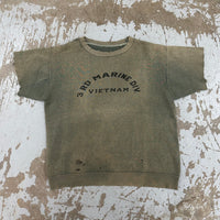 1960’s Vietnam War 3rd Marine Division Cut Off Sweatshirt Medium