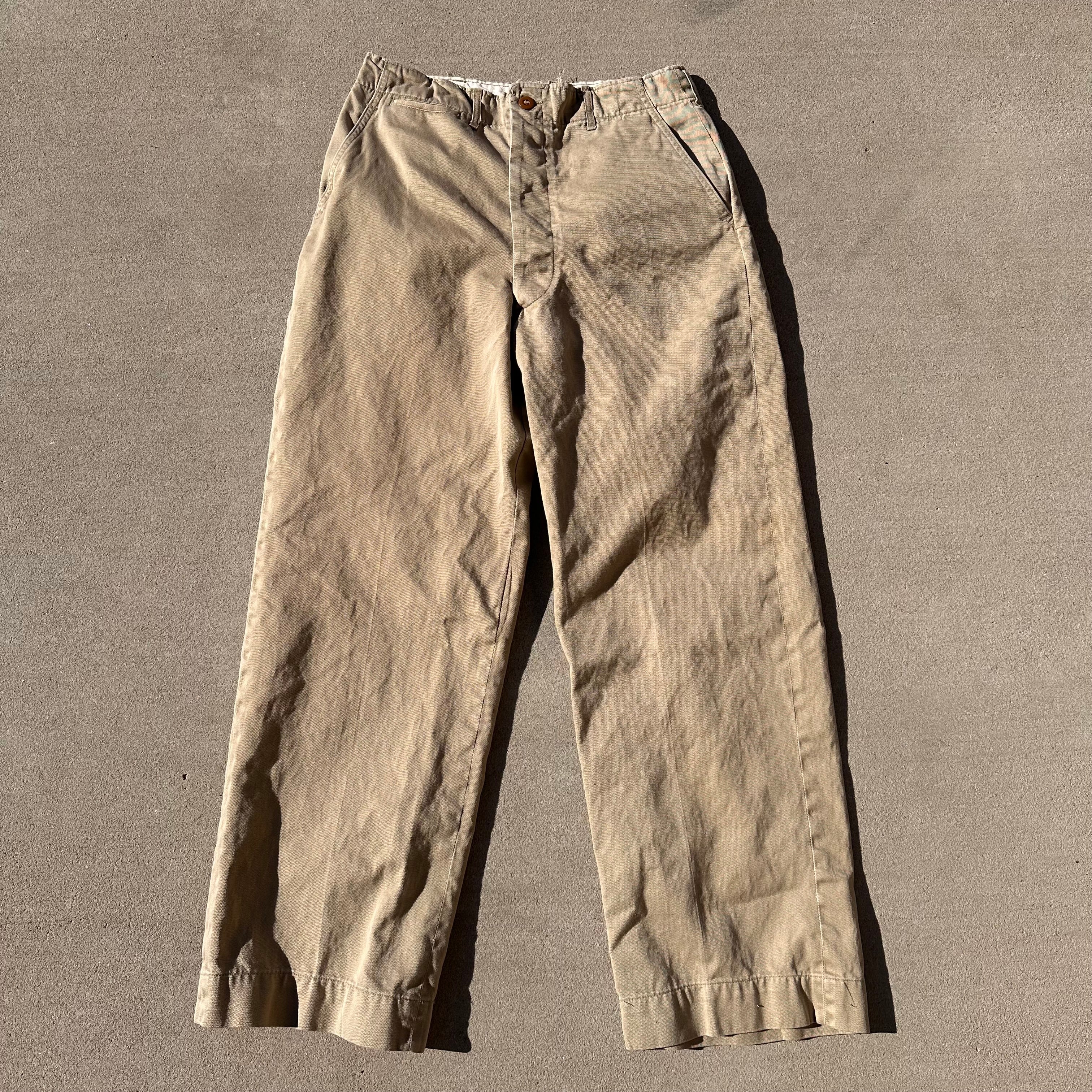 1940's WWII US Army M-45 Khaki Pants 30” x 29” – Little Chum Vintage