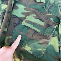 1960’s Vietnam War Poplin ERDL Camo Jungle Jacket Large Regular