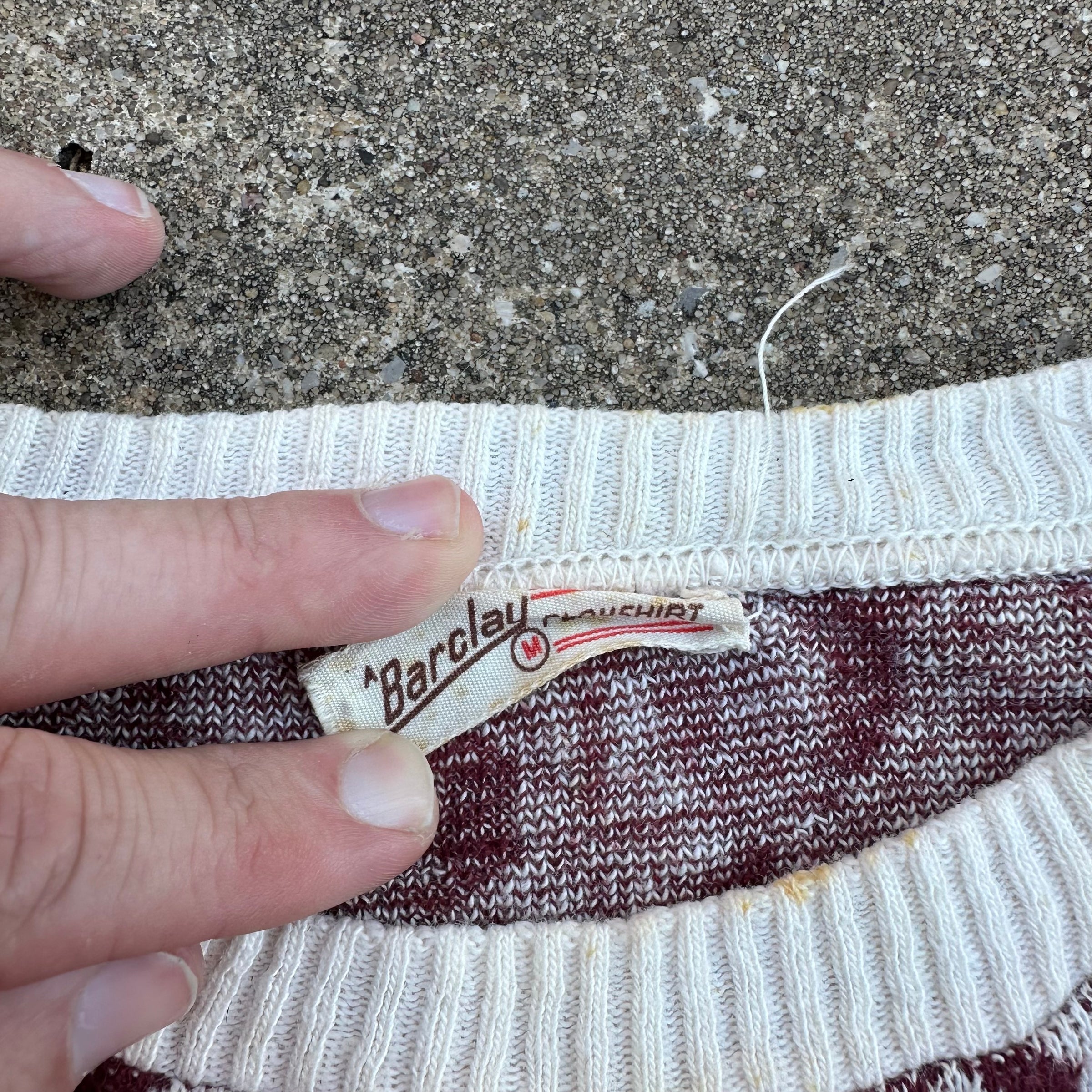 1950’s Barclay Playshirt Rockabilly Helix Pattern Cotton Short Sleeve Sweater