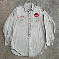 1960’s Coca Cola Employee Khaki Work Shirt Medium