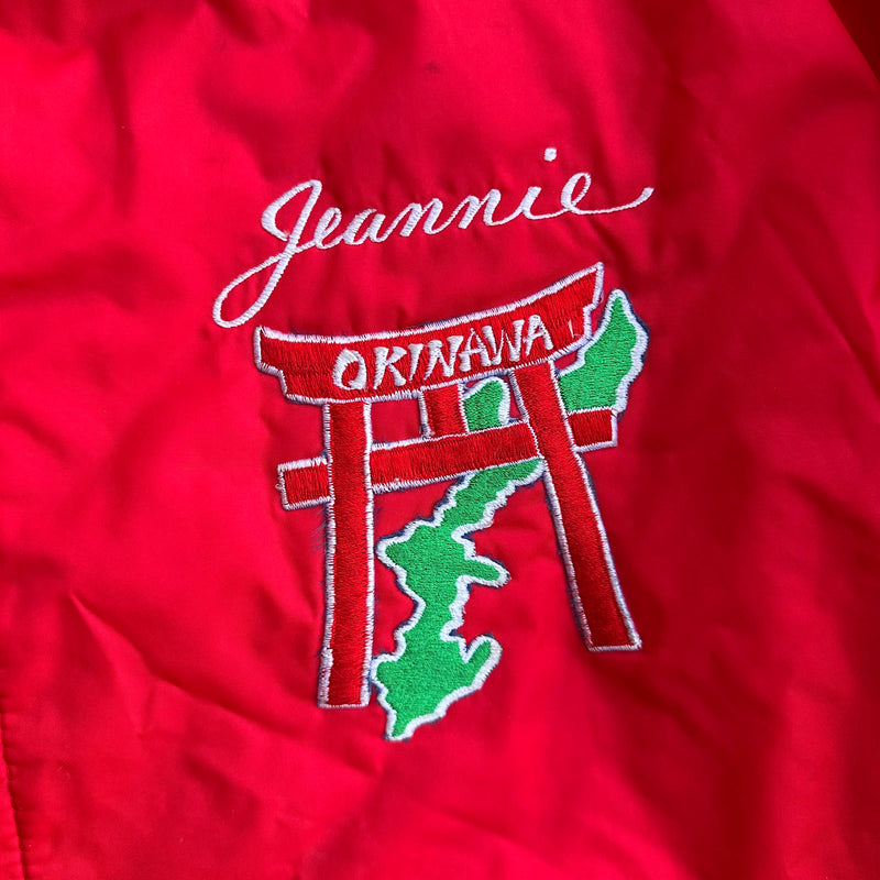 1970’s Peanuts Snoopy Okinawa Nylon Military Souvenir Jacket Medium