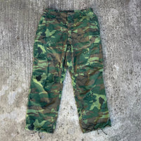 1960’s Vietnam War Poplin ERDL Camo Jungle Pants Large Short