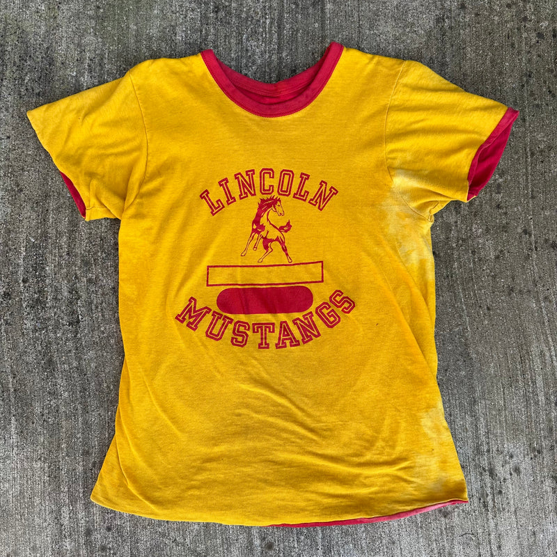 1970’s Lincoln Mustangs Reversible T-Shirt Small