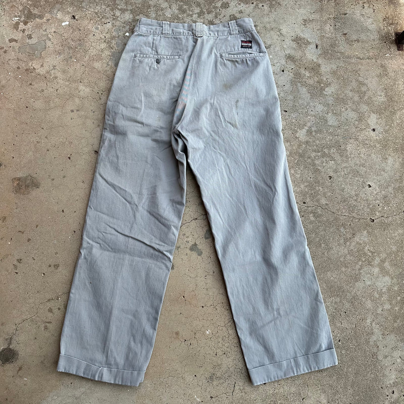 1950’s Anthony’s Buckhide Grey Sailcloth Cotton Work Pants 28” Waist