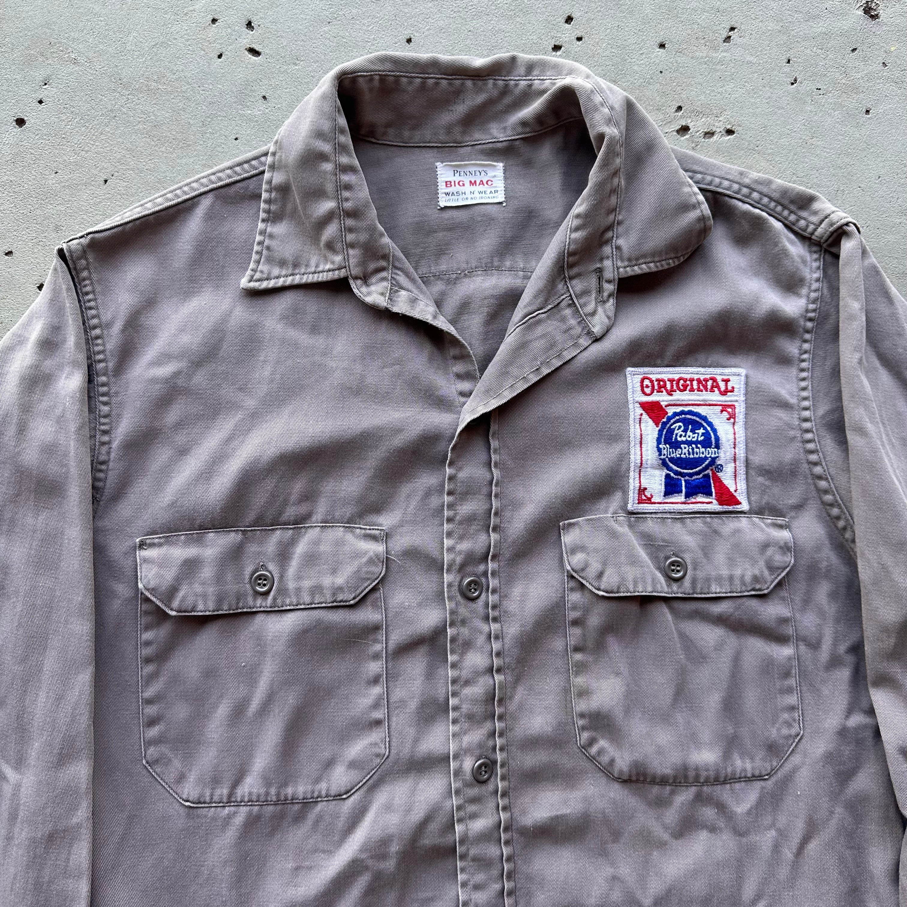 1950's/60's Penney's Big Mac PBR Patched Grey Cotton Work Shirt