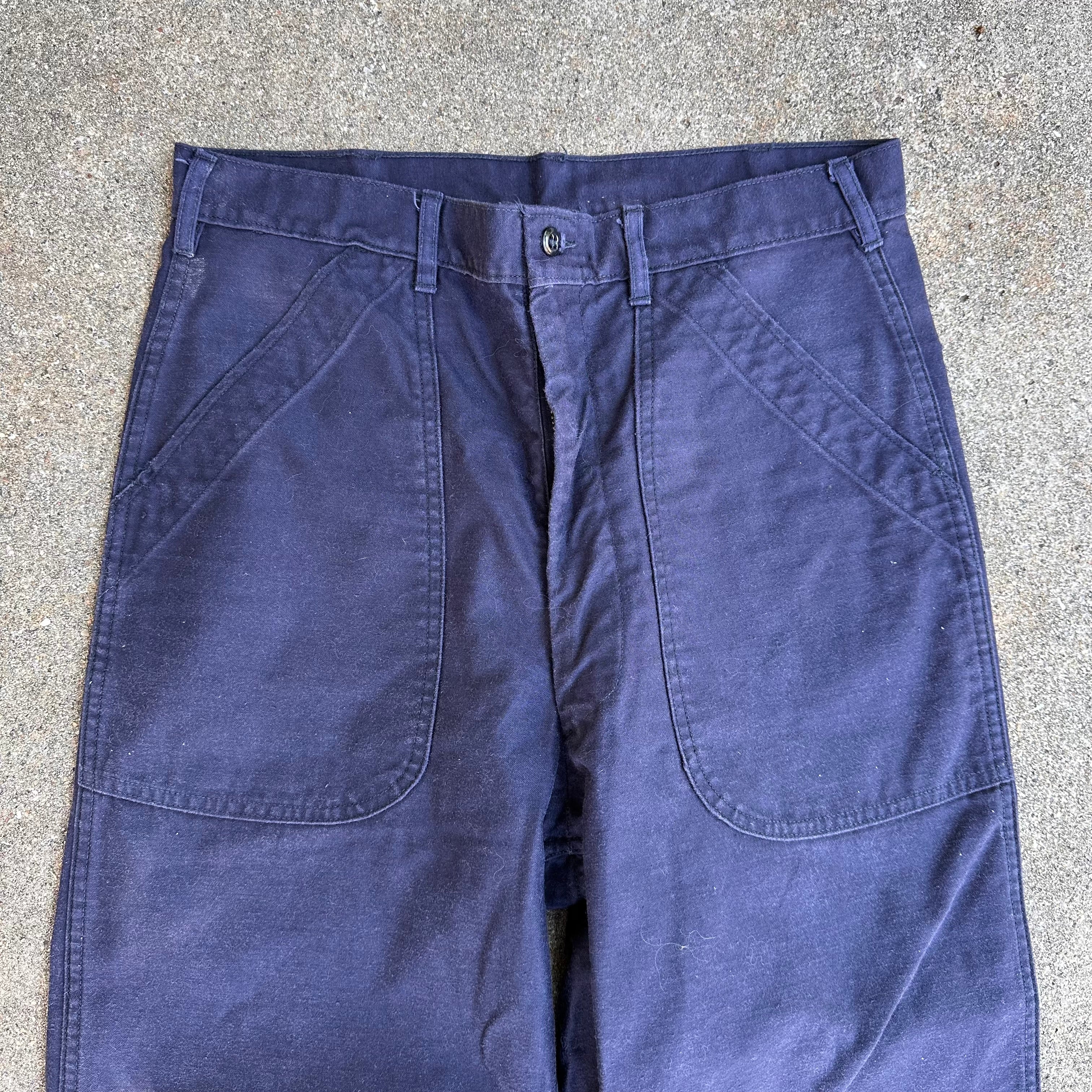 1970's USN Dark Blue Utility Trousers 31” x 31” – Little Chum Vintage