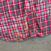 1950’s Thrashed Blue Bell Wrangler Cotton Flannel Shirt Large