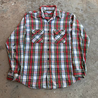 1980’s Five Brother Plaid Cotton Flannel Shirt Large