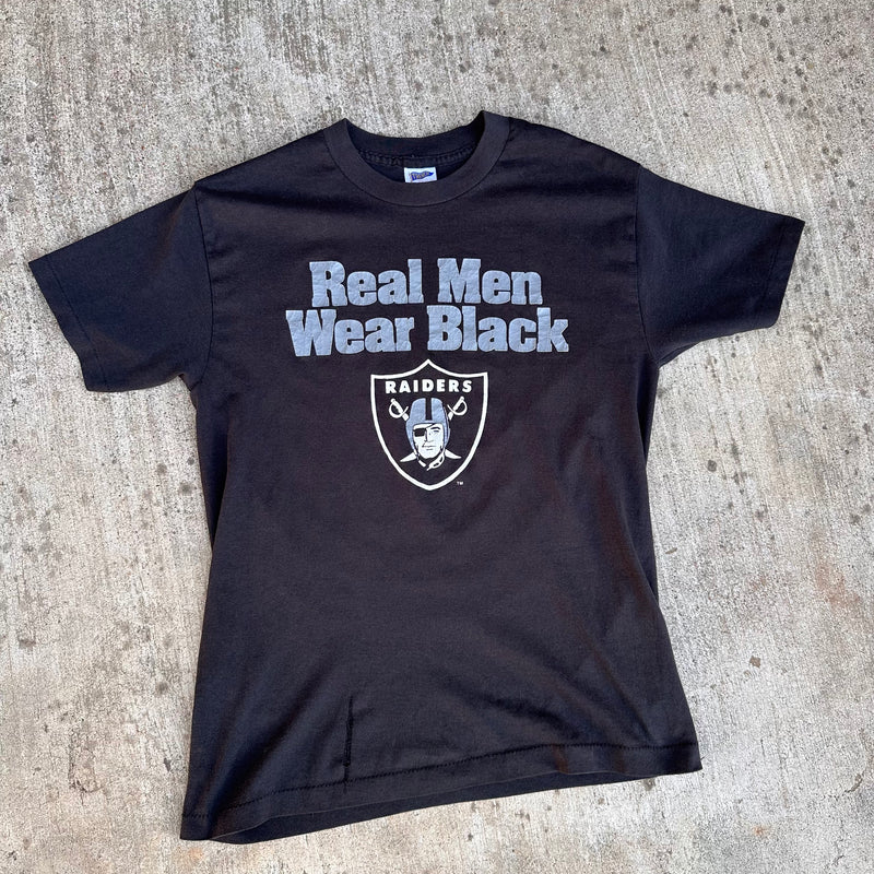 1990’s Oakland Raiders Real Men Wear Black T-Shirt Small