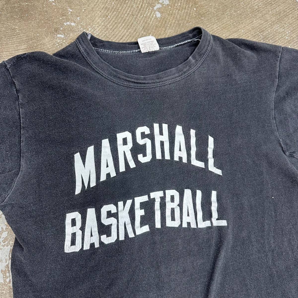 1970’s Marshall Basketball Black Russell T-Shirt Small
