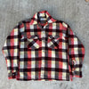 1960’s Arrow Plaid Wool Loop Collar Shirt Medium