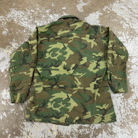 1960’s Vietnam War Poplin ERDL Camo Jungle Jacket Medium Regular
