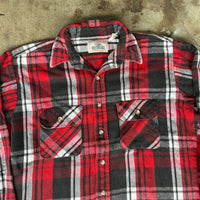 1980’s RedHead Plaid Cotton Flannel Shirt Large
