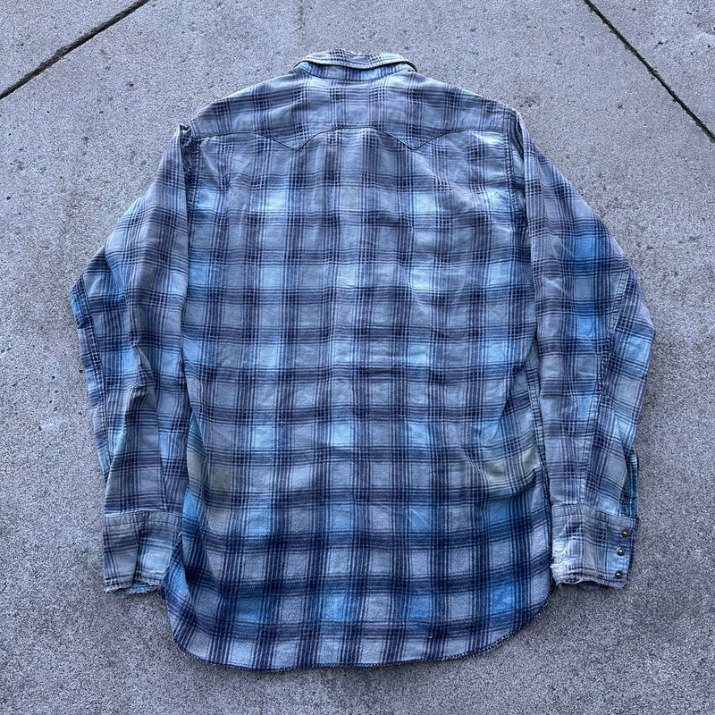 1960’s Levi’s Western Wear Plaid Cotton Flannel Shirt Small