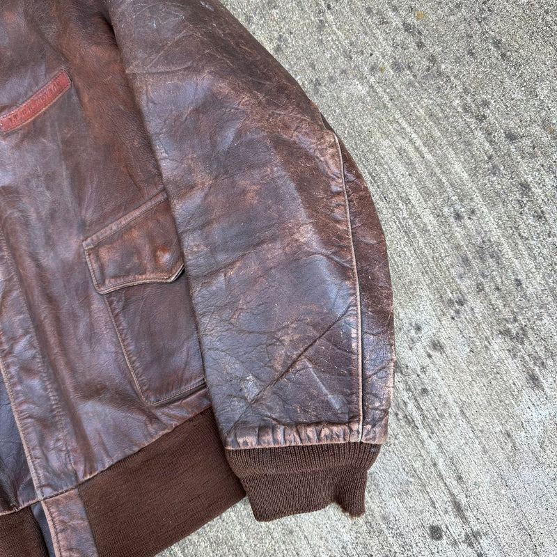 1940’s WWII Named A-2 Leather Flight Jacket