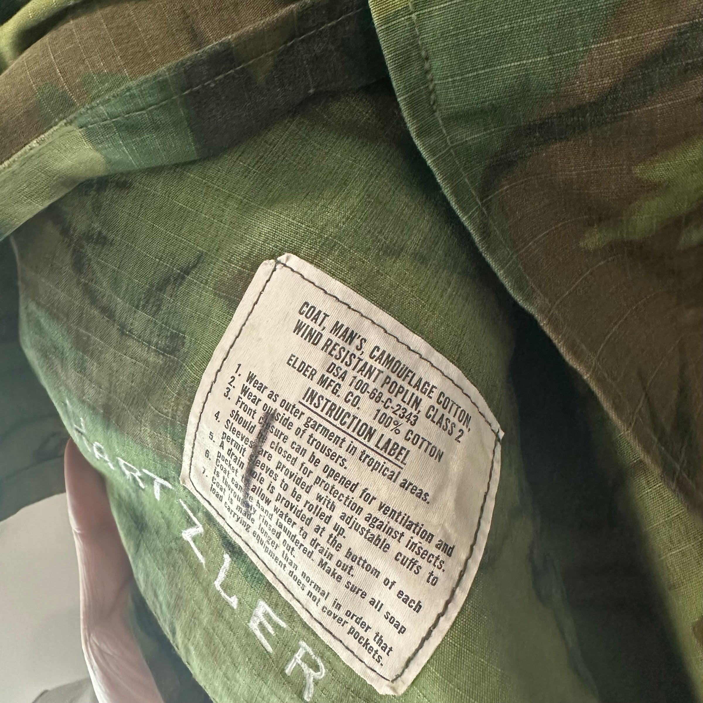 1960’s Deadstock Vietnam War ERDL Jungle Jacket Large Regular