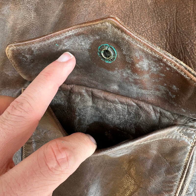 1940’s WWII Named A-2 Leather Flight Jacket