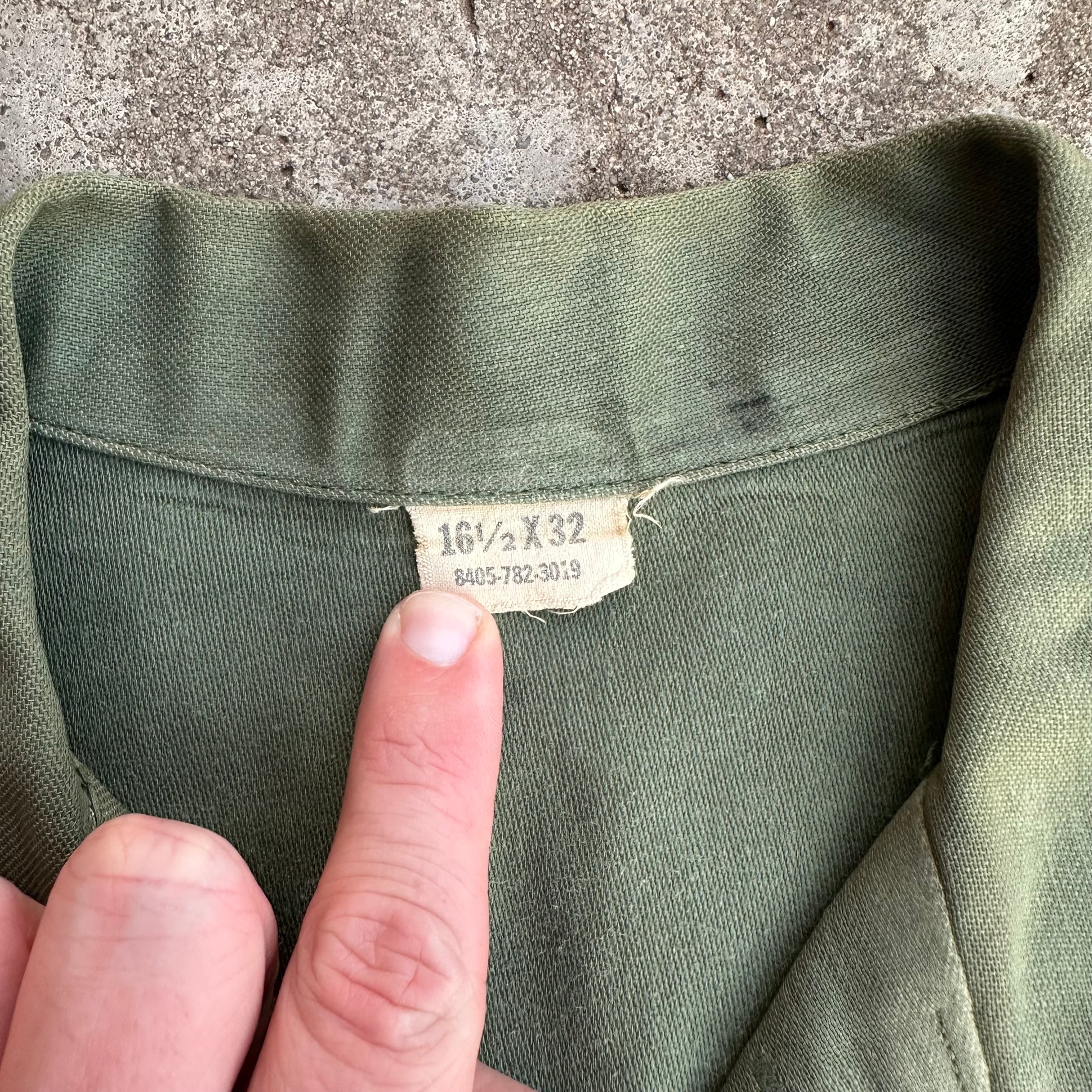 1960’s US Army Fifth Infantry Patched Fatigue Shirt Large