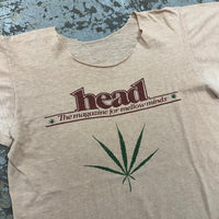 1970’s Head Magazine Weed Counter Culture T-Shirt Medium