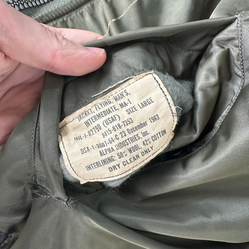 1960’s Patched MA-1 Flight Jacket Large