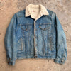 1980’s Levi’s Sherpa Lined Denim Trucker Jacket Size 42